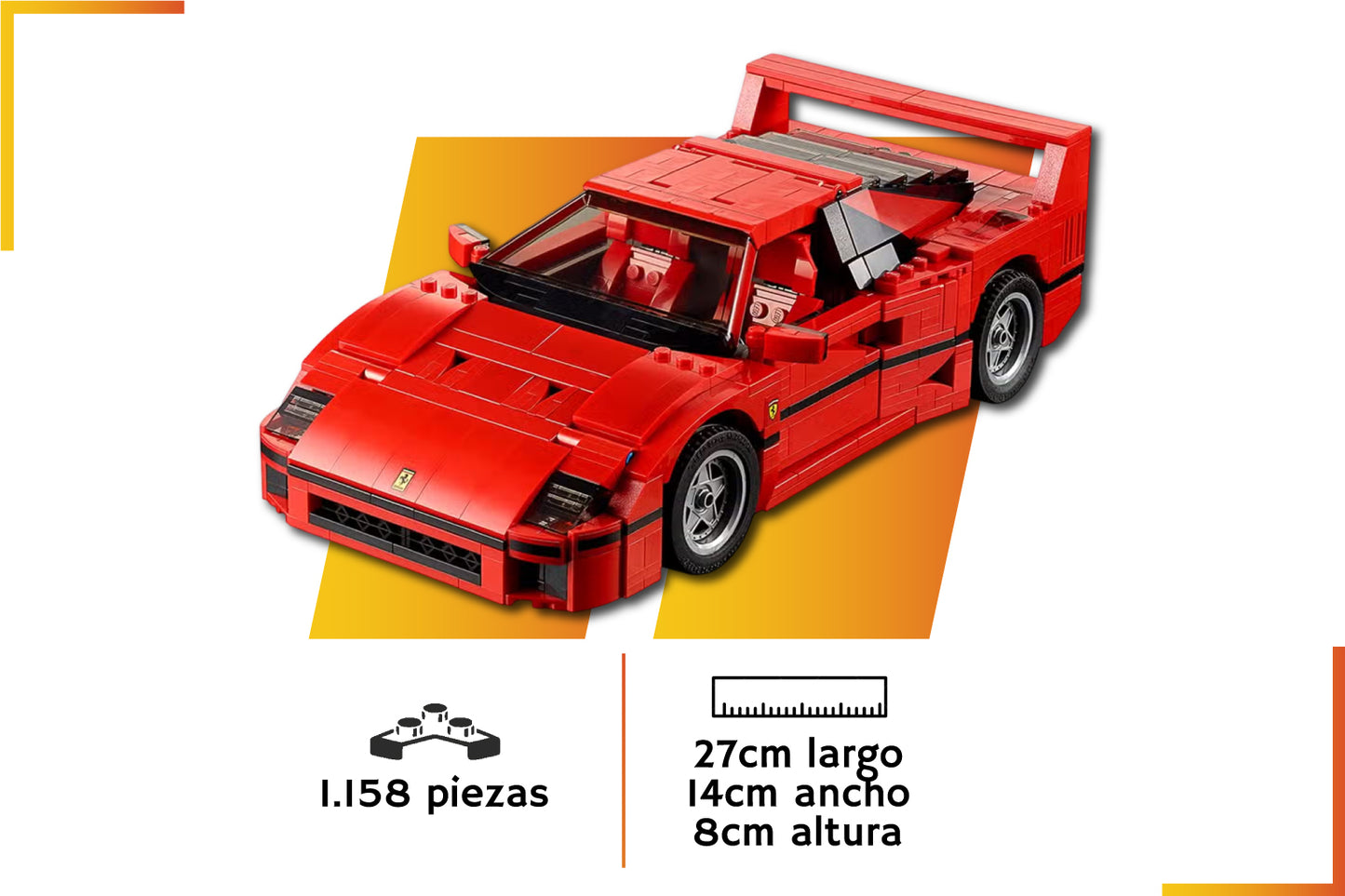 Bloques de construcción | Ferrari F40 | 1192 piezas