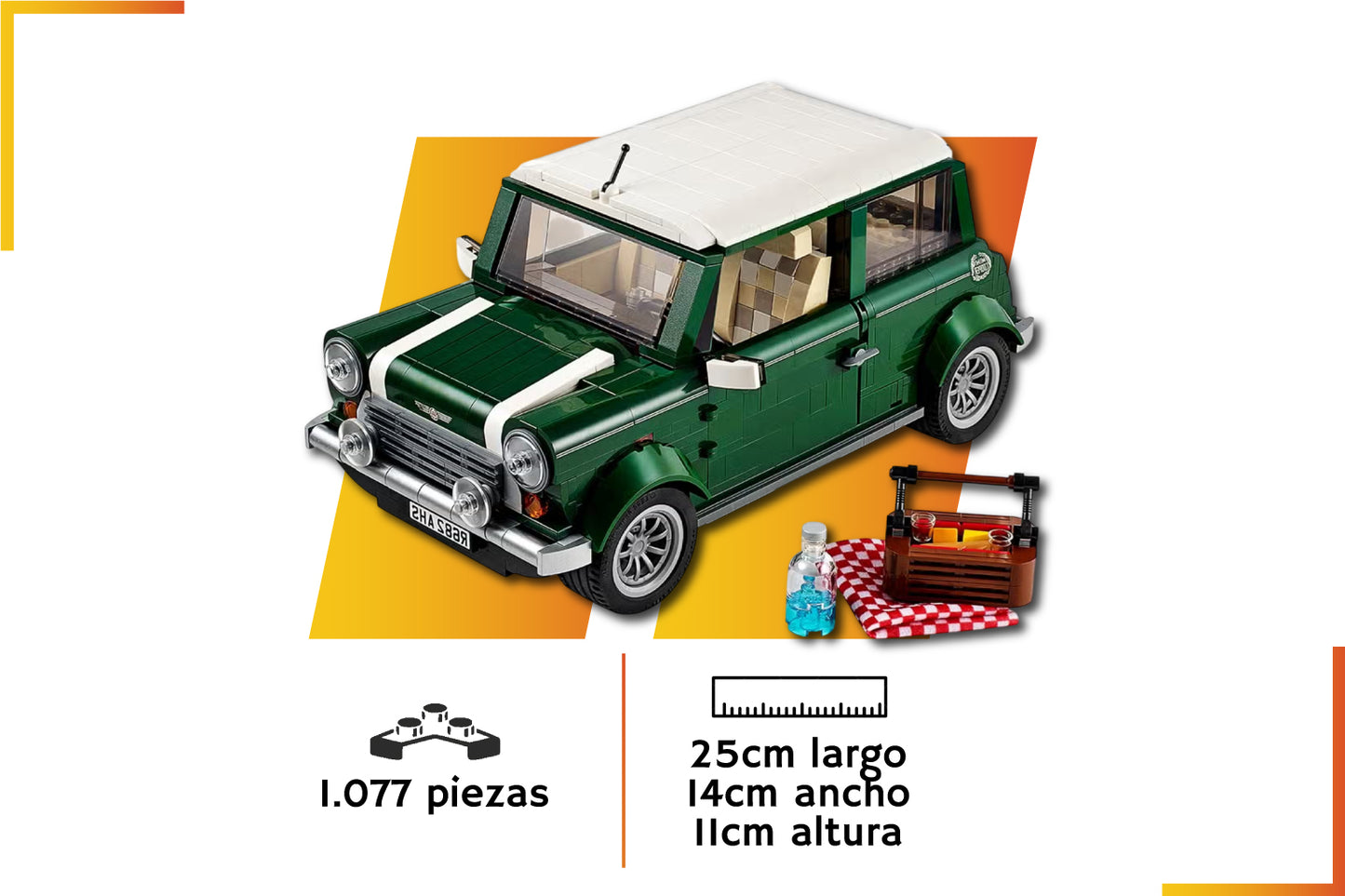 Building Blocks | LEGO Mini Cooper | 1077 pieces