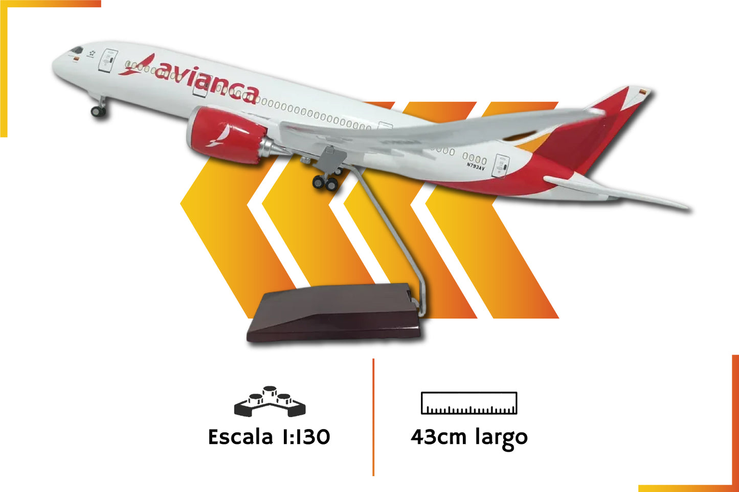Boeing 787 Avianca | Scale 1:130 | 43 cm