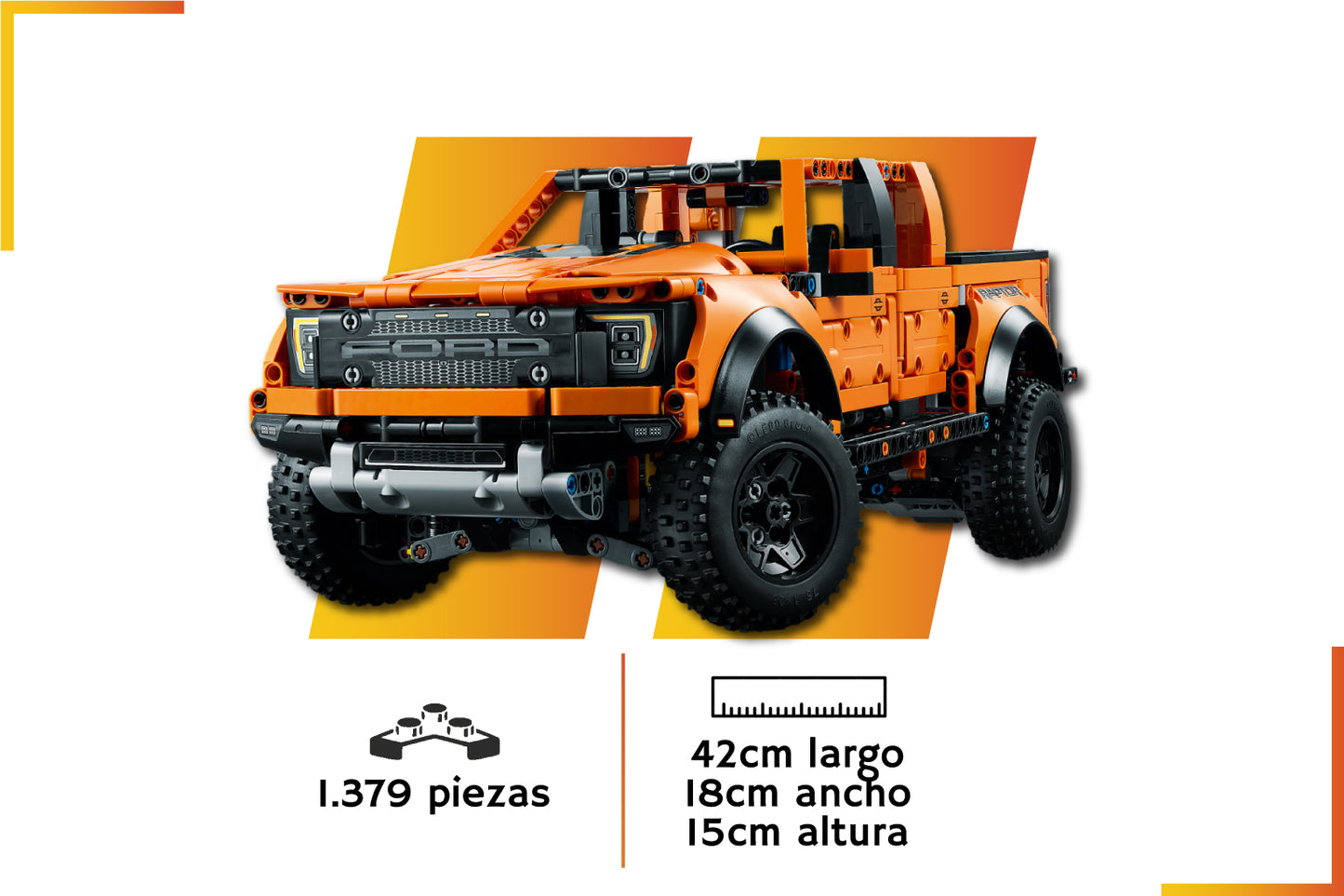 Building Blocks | LEGO Ford Raptor | 1379 Pieces