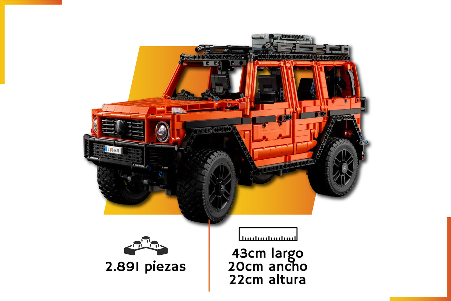 Bloques de construcción | Mercedes G500 | 2891 piezas