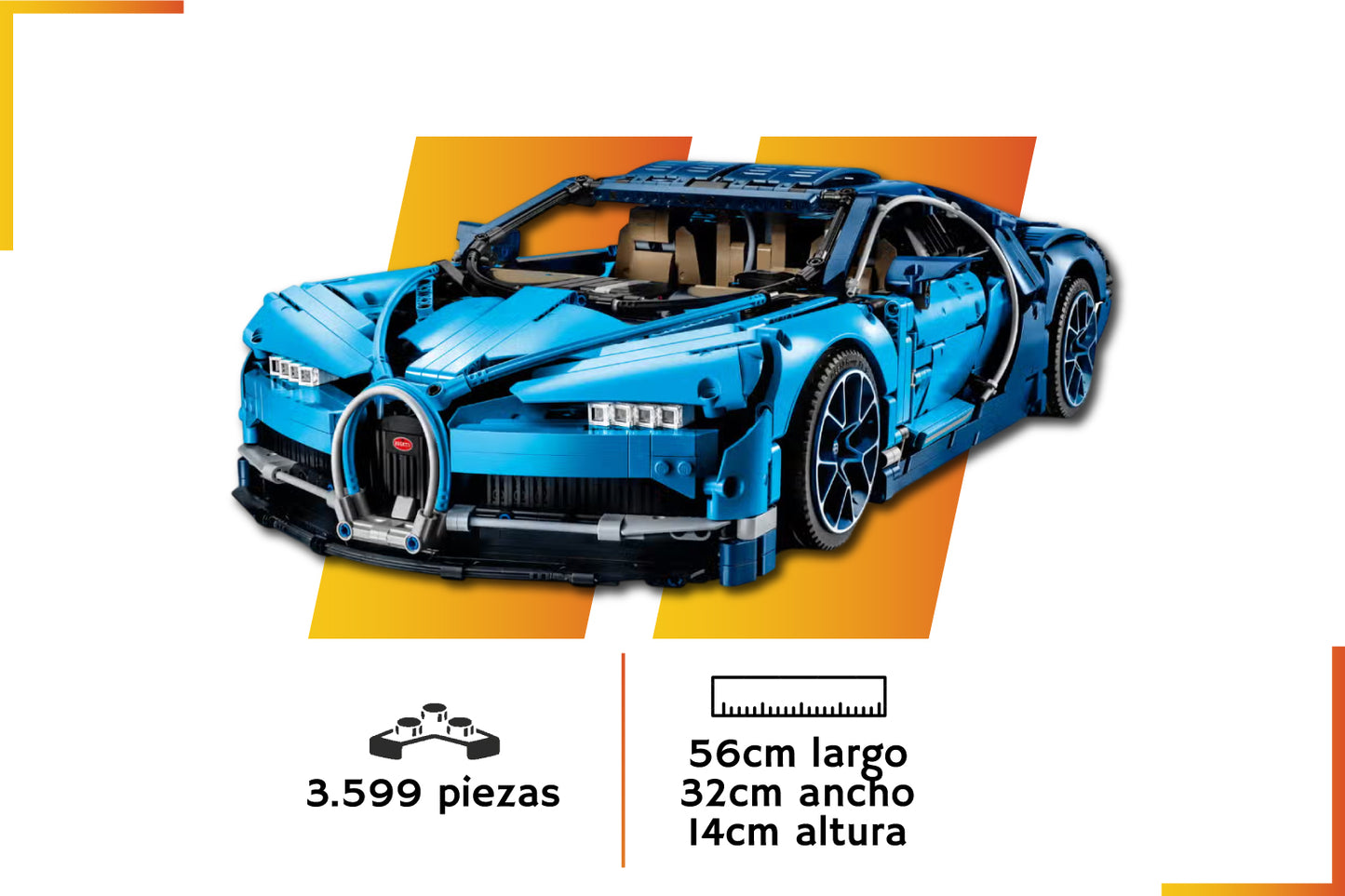 Bloques de construcción | Bugatti Chiron | 3599 piezas