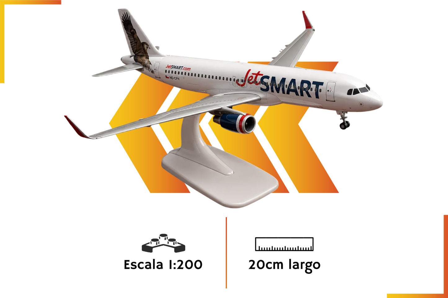 Airbus A320 JetSmart | Scale 1:200 | 20 cm