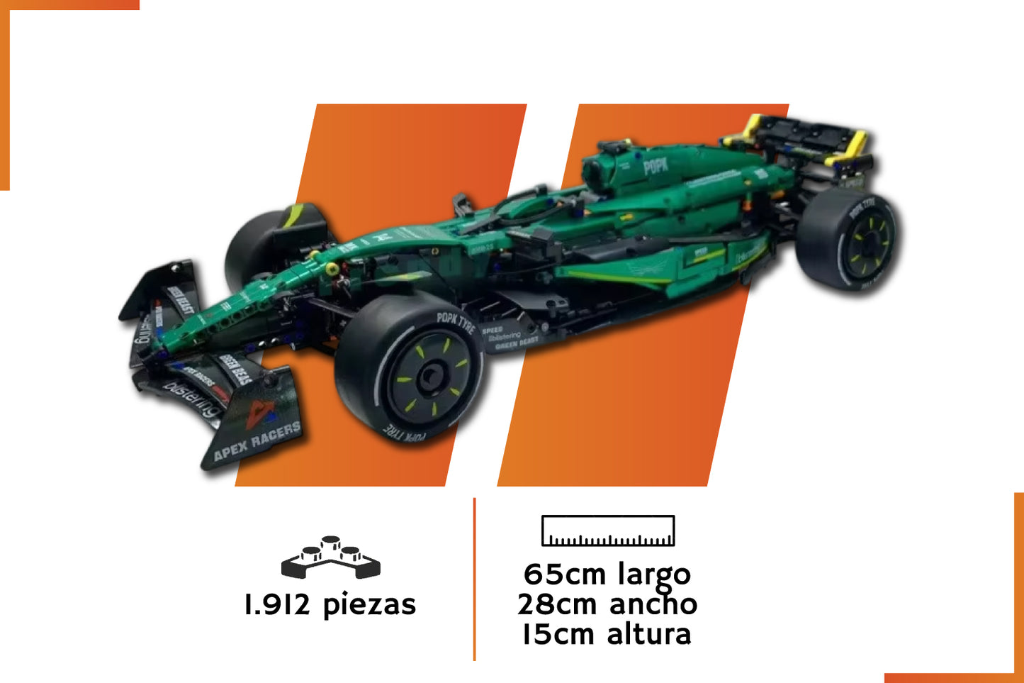 Bloques de construcción | F1 Aston Martin | 1912 piezas