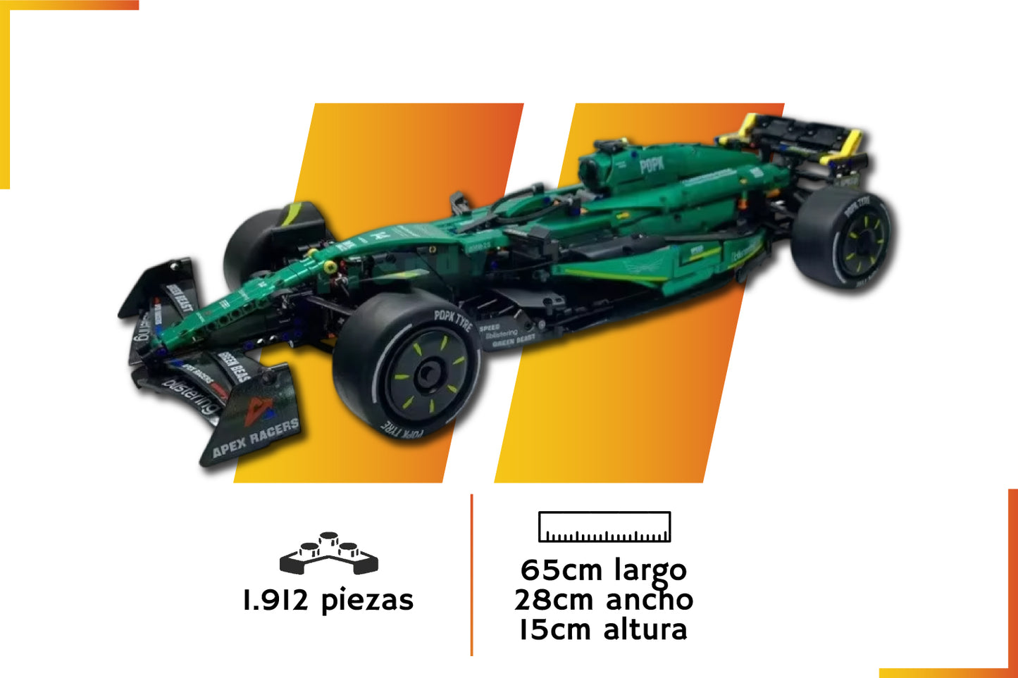 Building Blocks | F1 Aston Martin | 1912 pieces