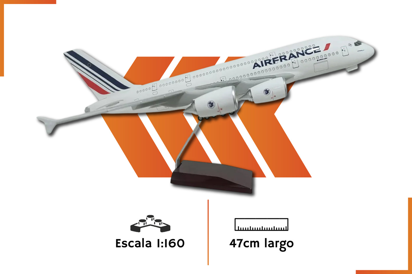 Airbus A380 Air France | Escala 1:160 | 47 cm