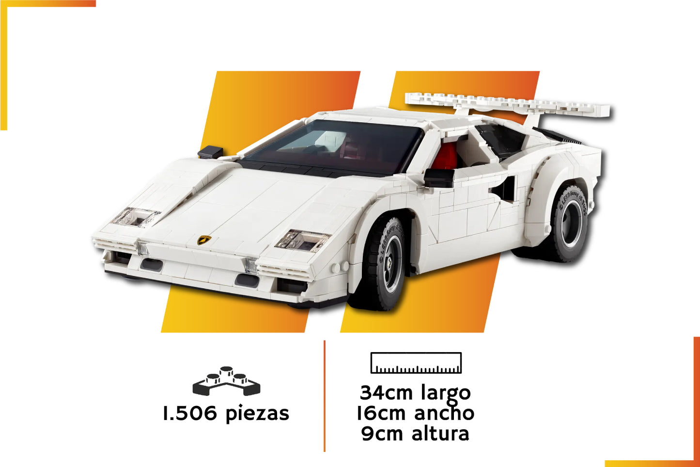 Building Blocks | LEGO Lamborghini Countach | 1506 pieces
