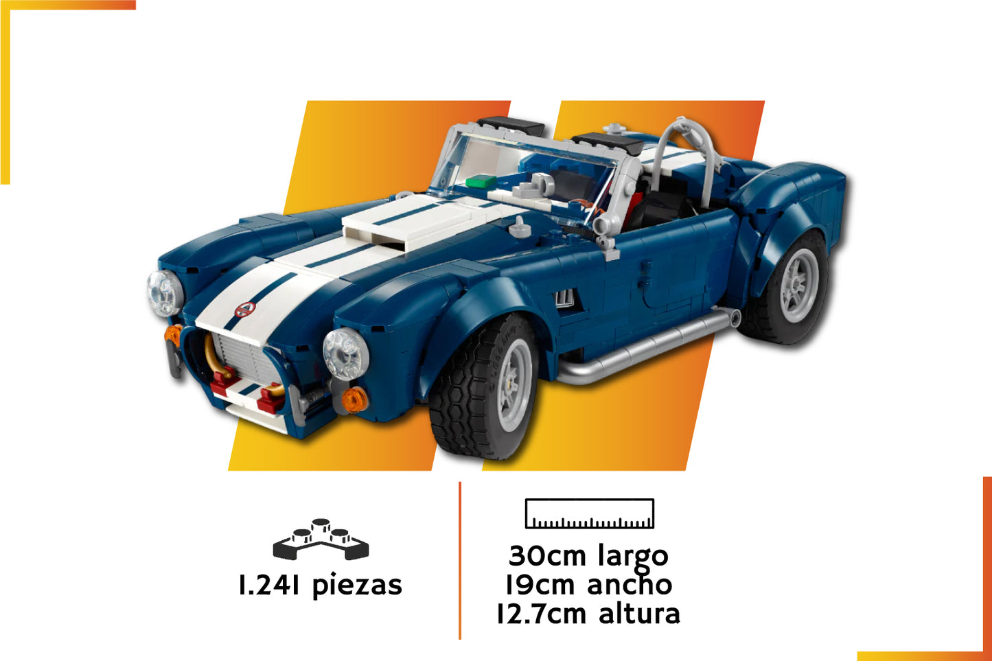 Bloques de construcción | Shelby Cobra | 1241 piezas