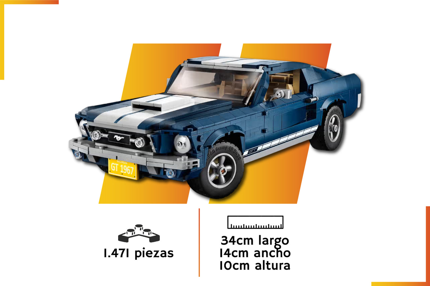 Building Blocks | Ford Mustang Classic | 1471 Pieces