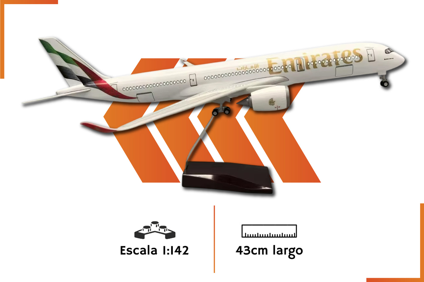 Airbus A350 Emirates | Escala 1:142 | 43 cm