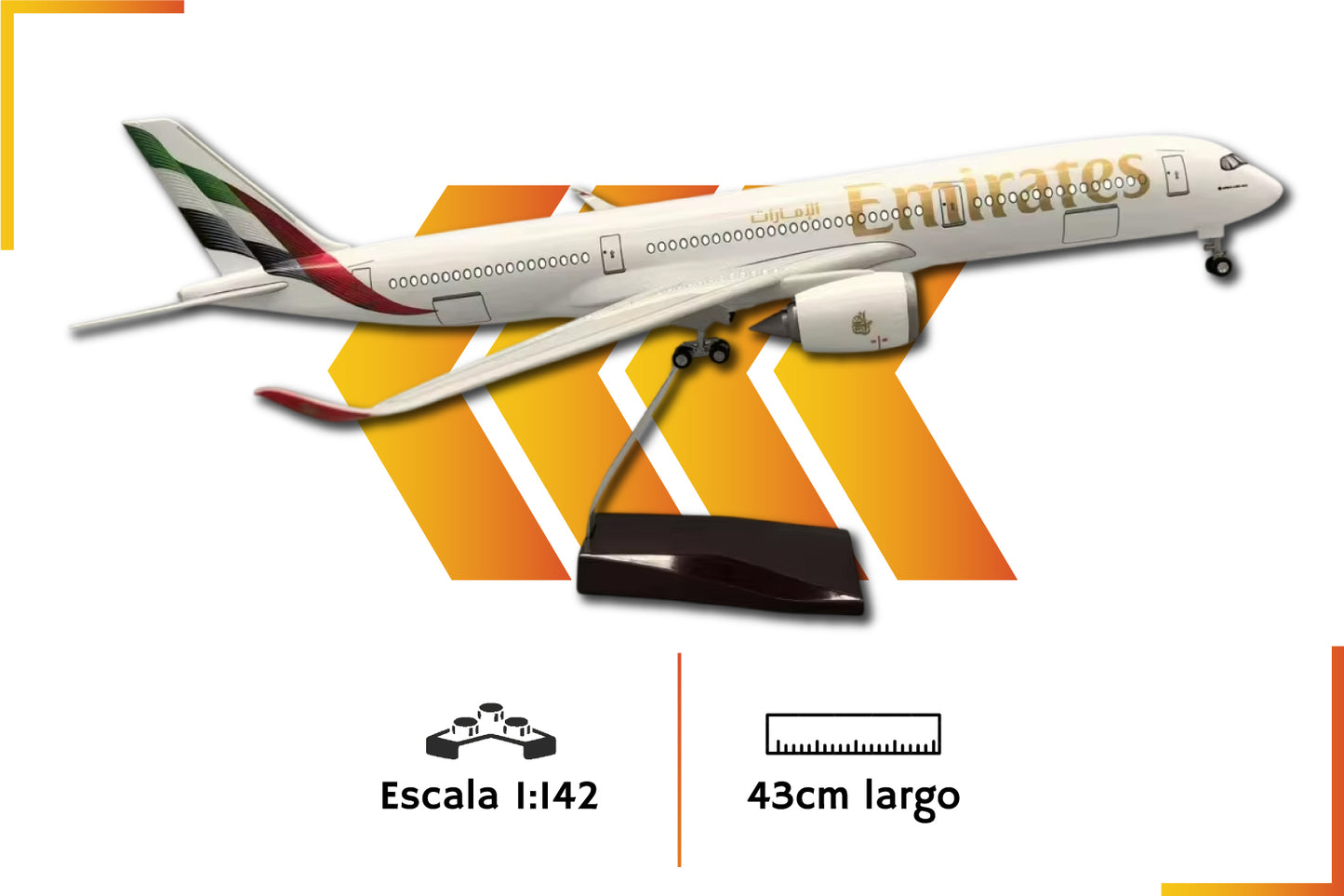 Airbus A350 Emirates | Scale 1:142 | 43 cm