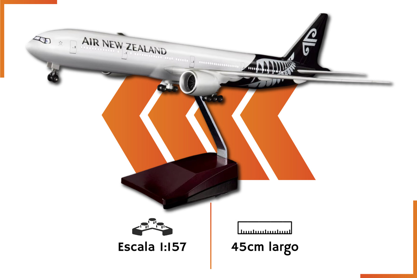 Boeing 777 Air New Zealand | Escala 1:157 | 45 cm