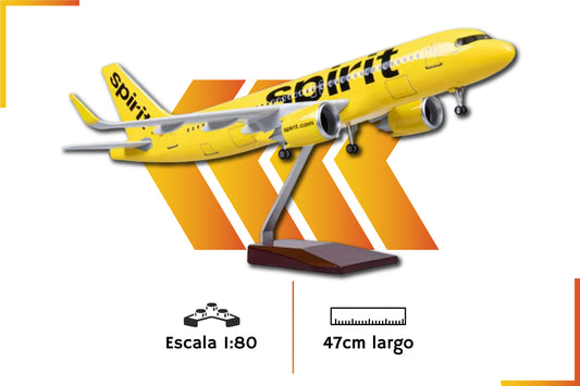 Airbus A320 Neo Spirit Airlines | Scale 1:80 | 47 cm
