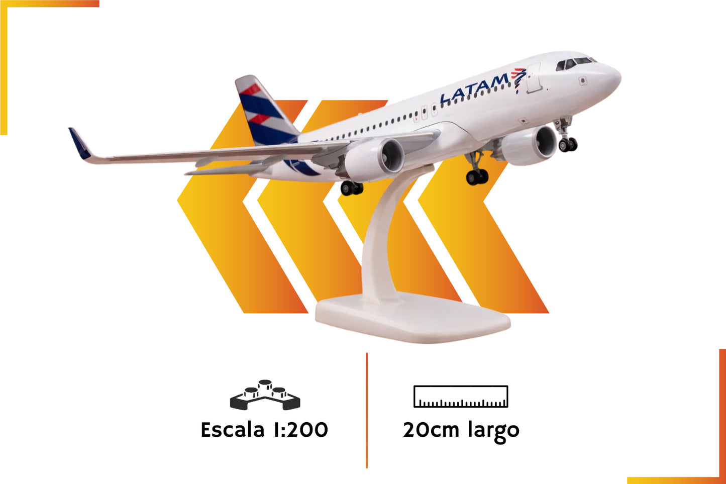 Airbus A320 Latam Airlines | Scale 1:200 | 20 cm