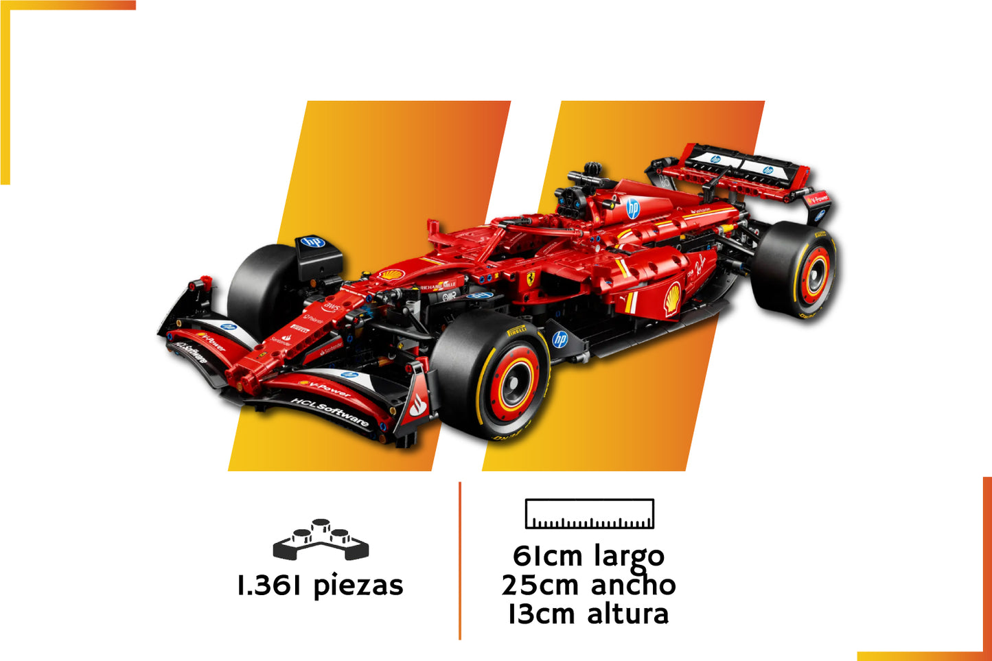 Bloques de construcción | LEGO F1 Ferrari SF-24 | 1361 piezas
