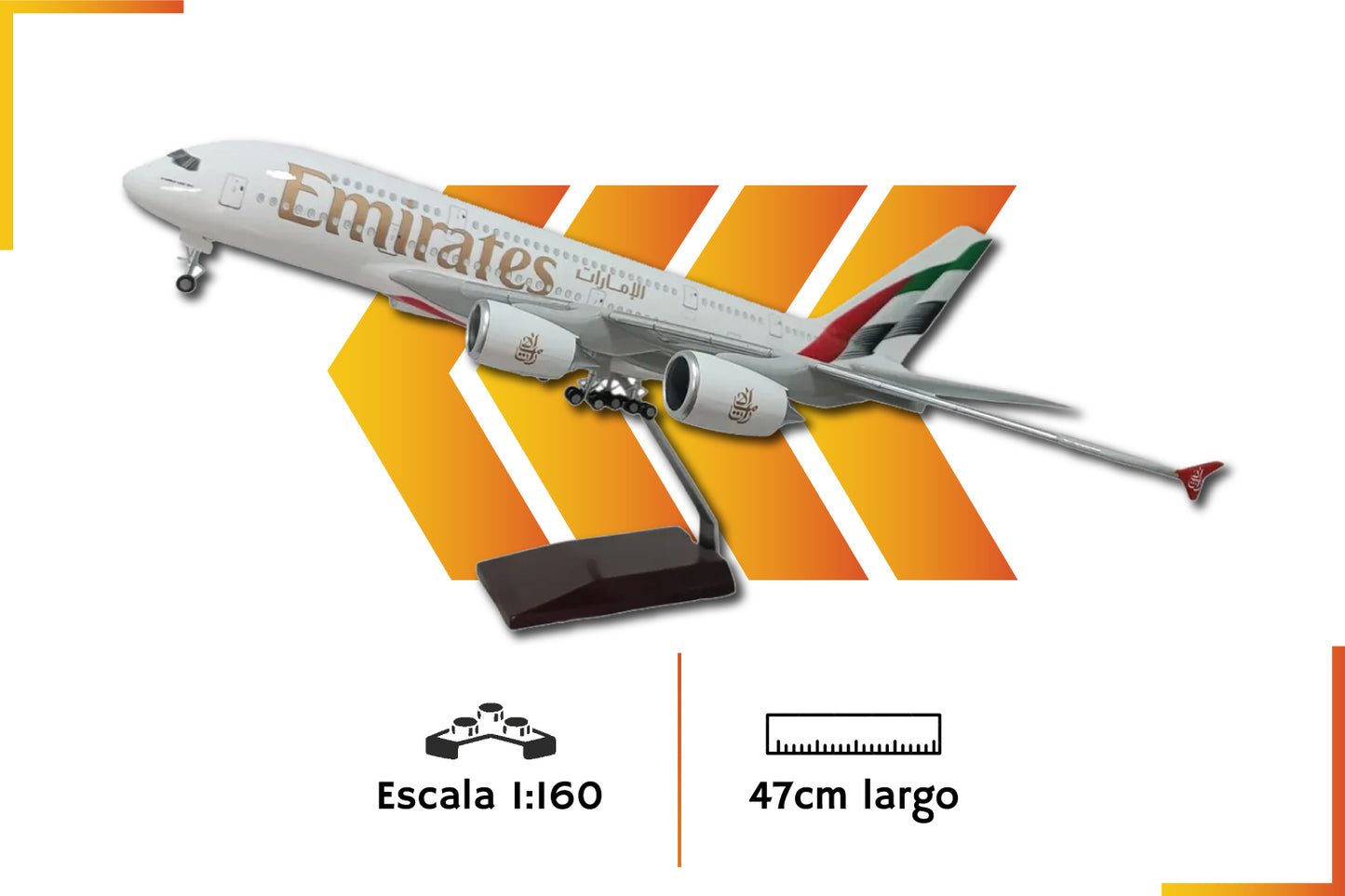 Airbus A380 New Emirates | Scale 1:160 | 47 cm