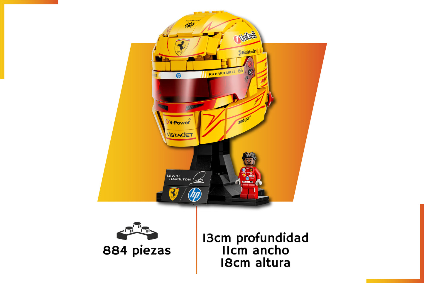 Bloques de construcción | Cascos F1 | 790+ piezas