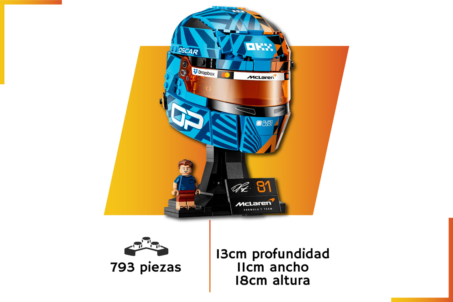 Bloques de construcción | Cascos F1 | 790+ piezas