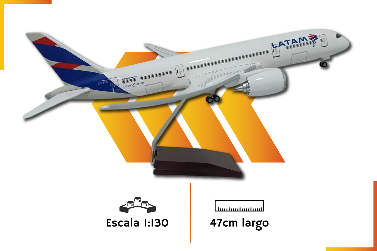 Boeing 787 Latam | Scale 1:135 | 47 cm