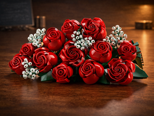 Bloques de construcción | LEGO Botanicals Rosas Rojas | 822 piezas